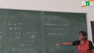 CASE STUDY on t-test | SFDA | SNS Institutions