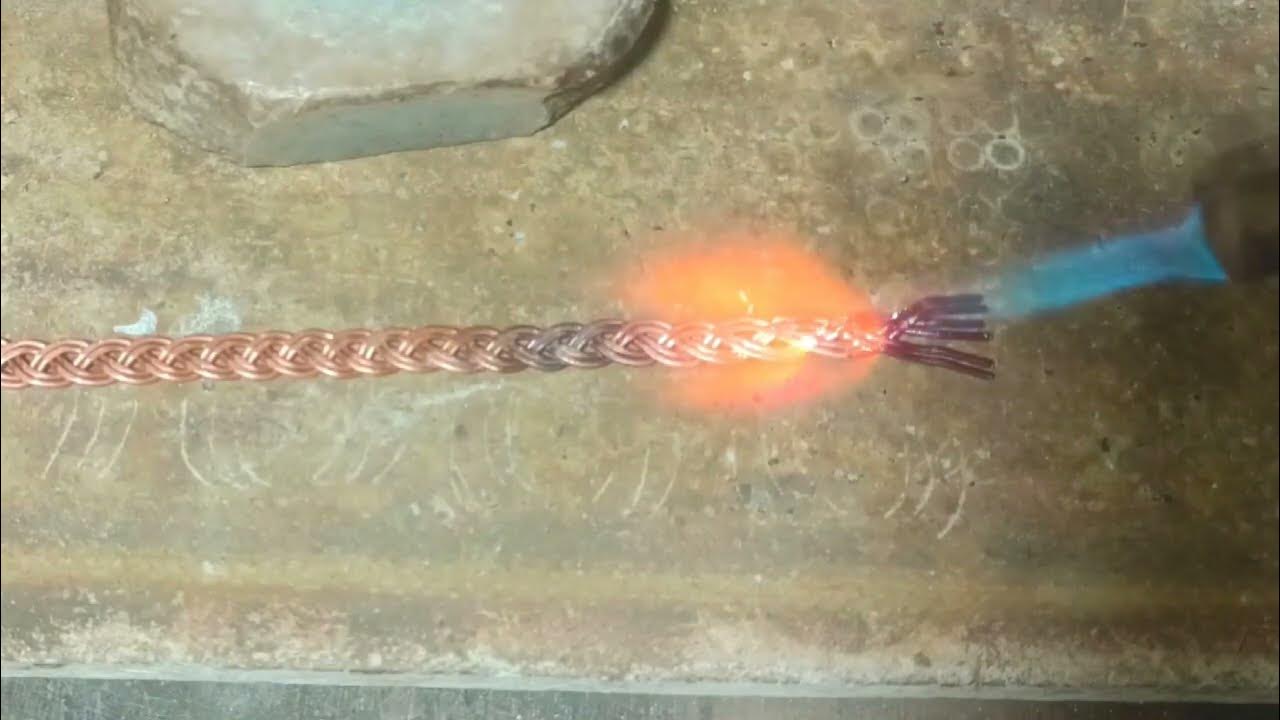 How to Make Copper Bracelet From wire Made। copper cuff bracelet making