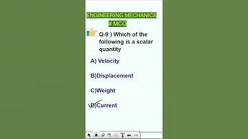 ENGINEERING MECHANICS MCQ-9 II #SSC JE #RRB JE#SHORTS
