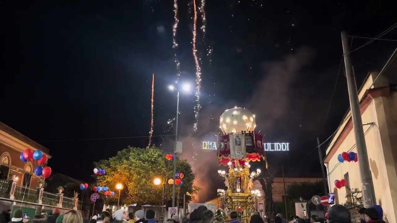 Gravina 25 Gennaio 2025 Festeggiamenti del Cereo dei Macellai e Spettacolo Ditta NUOVA PIROTECNICA