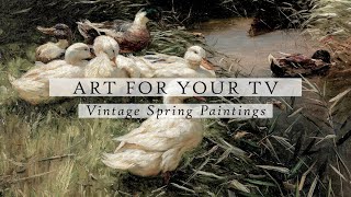 Vintage Spring Paintings Art For Your TV | Vintage Art Slideshow For Your TV | TV Art | 4K | 3.5Hrs image