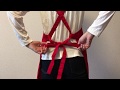 バッククロスエプロン紐の結び方の
