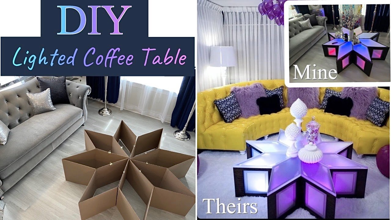 UNBELIEVABLE CARDBOARD COFFEE TABLE! DIY LIVING ROOM DECOR - YouTube