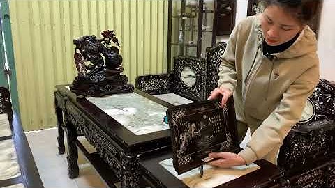 tủ thờ cẩn ốc đỏ,bộ trường tam sơn,tranh tứ quý,tượng,bàn nghi thờ khảm ốc,tranh cha mẹ,khay lan...