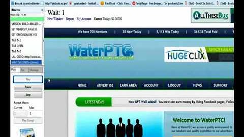 how to use water ptc imacros script