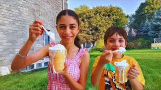 Heidi dan Zidane membuat es krim | Petualangan seru untuk anak dalam bahasa indonesia