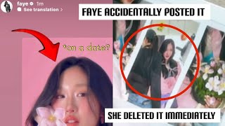 Faye accidentally posted Atom on her story but she deleted it immediately - on a date?