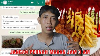 JANGAN PERNAH MAKAN JAM 3 PAGI 😱 | CHAT HISTORY HORROR INDONESIA