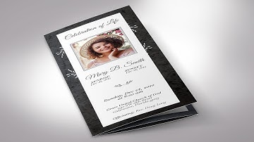 Graystone Trifold Funeral Program Word Publisher Template | Print Size 11”x8.5” by Godserv Designs