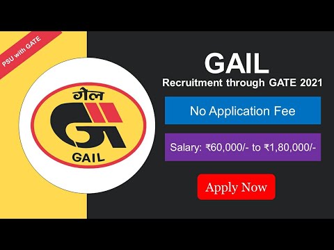 GAIL Recruitment from GATE 2021 | Job Portal ||