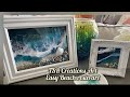 Easy mixed media resin beach art in frames resinart fluidart resin mixedmediaart