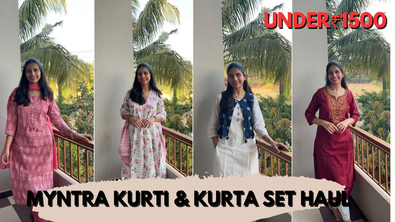 Myntra Kurti and Kurta Set Haul😍 l Right To Fashion Sale 🇮🇳 l 50-80% OFF 🛍️
