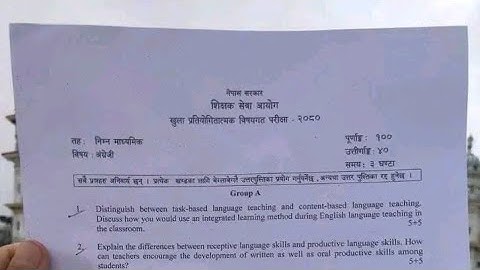 🔴nimabi English exam question paper l Tsc English exam questions paper