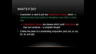 Using a Semicolon