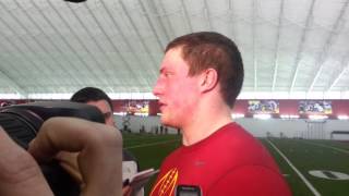 Jake Knott talks after NFL pro day