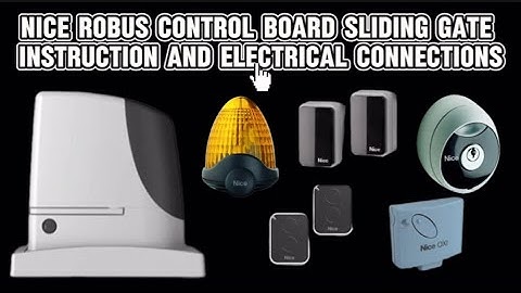 Nice Robus Wiring Installation | Nice Slide Control Board Connections Instructions With Animations |