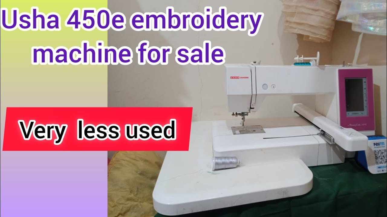 Usha 450e for sale. second hand embroidery machine for sale. YouTube