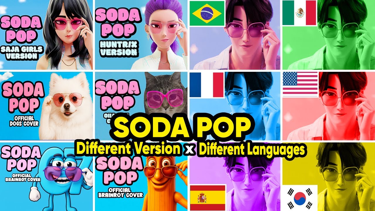 Song SODA POP Through Different Versions and Different Languages ~ Guess The Song Saja Boys