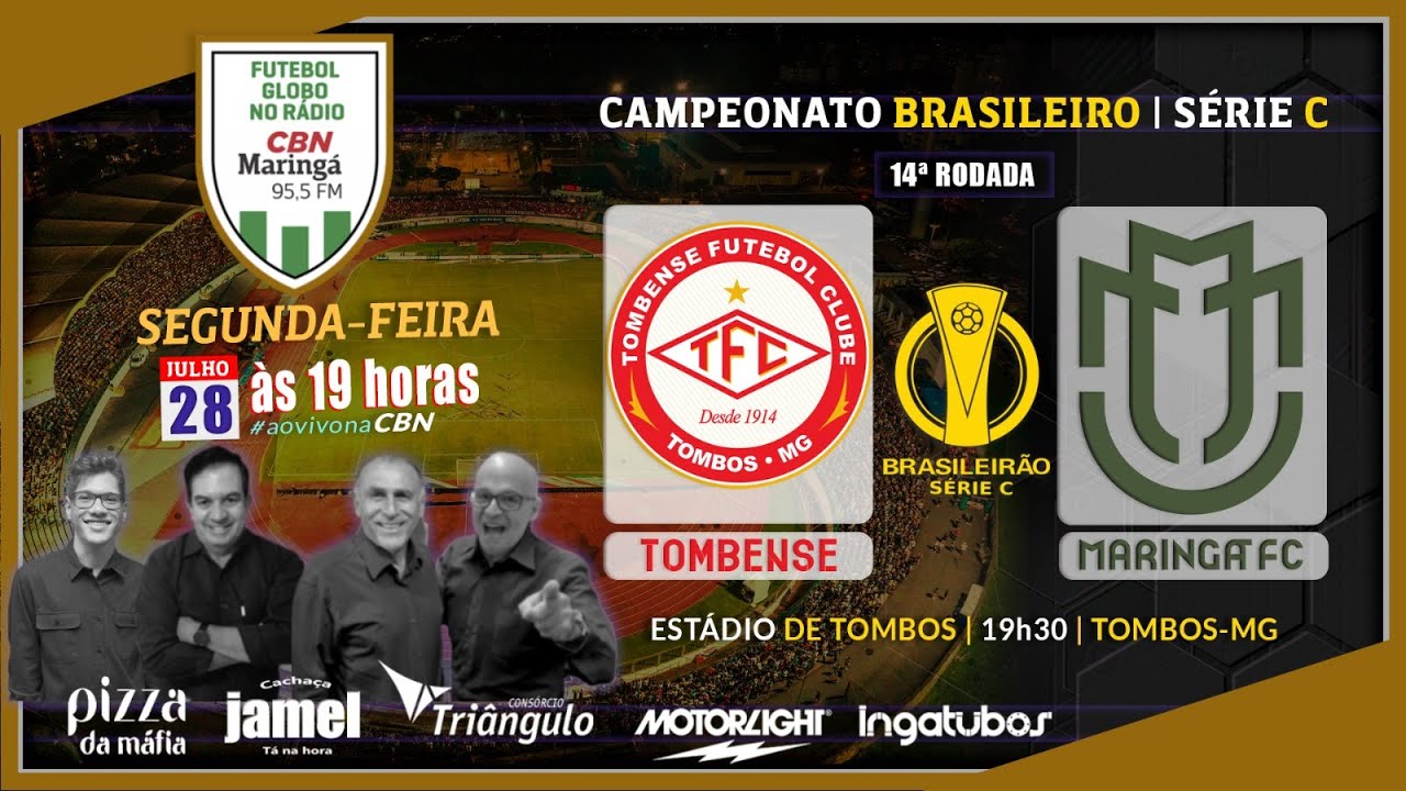 TOMBENSE X MARINGÁ | AO VIVO | Narração: MARCELO HENRIQUE - Futebol ...