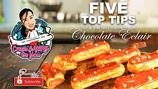 Easy and Best Chocolate Eclair / Crash baking on your World Tour Ep. 1