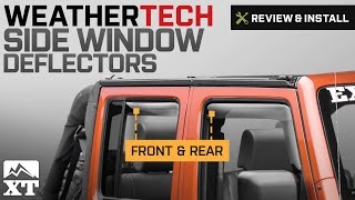 Jeep Wrangler Weathertech Front & Rear Side Window Deflectors (2007-2017 JK  4 Door) Review & Install - YouTube