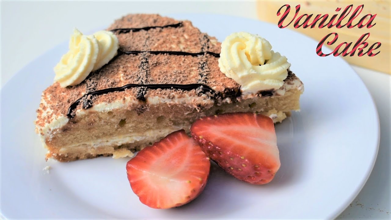 Eggless Vanilla Cake without oven | Simple and Tasty - YouTube