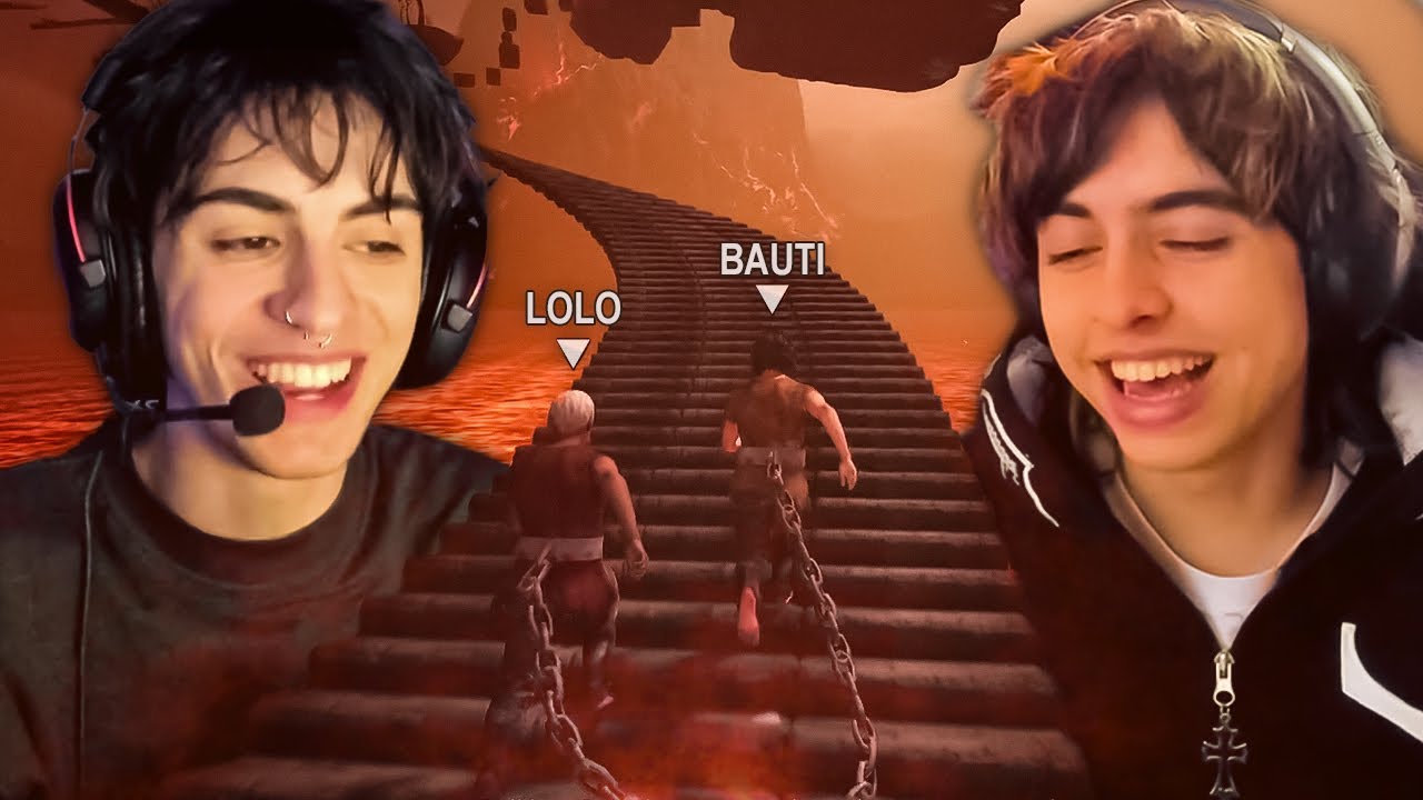 ESCAPANDO del INFIERNO de LAVA 👹⛓️🔥Bauti y Lolo juegan Chained Together