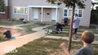 BMX Jump Fail Over BBQ Pit