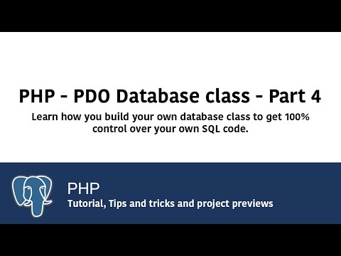 Learn PHP - Build Your Own Database Class Using PDO - Part 4 - Create Simple Database Statistic