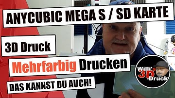 3D Druck Anycubic Mega S mehrfarbig drucken von der SD Karte, ohne OctoPrint