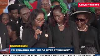 CS Davis Chirchir family pays Tribute to Their father Edwin Koech during Burial Infront of Pres.Ruto
