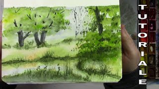 Watercolor Landscape Tutorial Beginner Easy