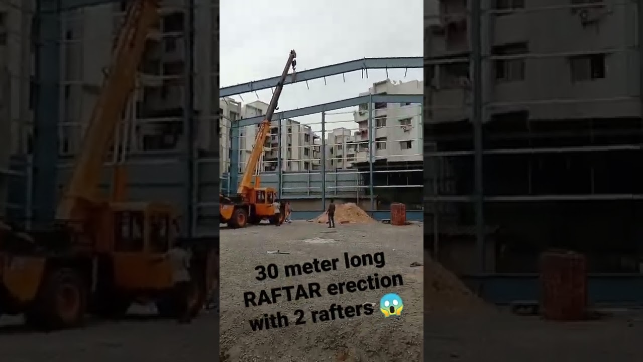 30METER LONG RAFTER ERECTION 😱🏗️