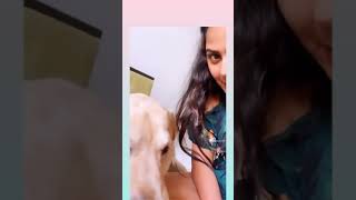 Monal Cute Video With Her Dogmonal Gajjar