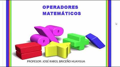 OPERADORES MATEMÁTICOS 2DA PARTE - 2DO SEC
