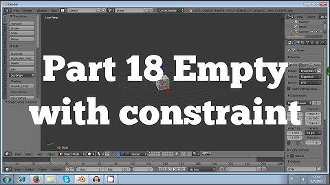 3 minutes blender tutorial for absolute beginner - Part 18 Empty with constraint
