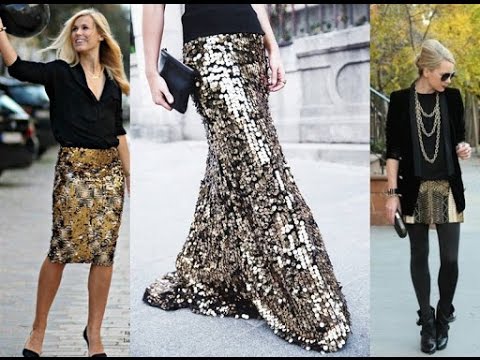 sequin skirt outfits