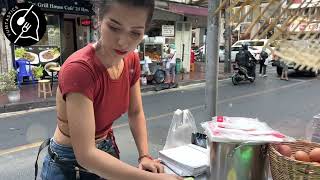 Thai Street Food Thailand 2023 ,Roti Lady Bangkok, Thailand Street Food, Thai Hot Lady Cooking