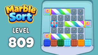 Marble Sort level 809 walkthrough solution 