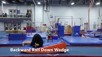 Gymnastics Video Model: Backward Roll Down Wedge