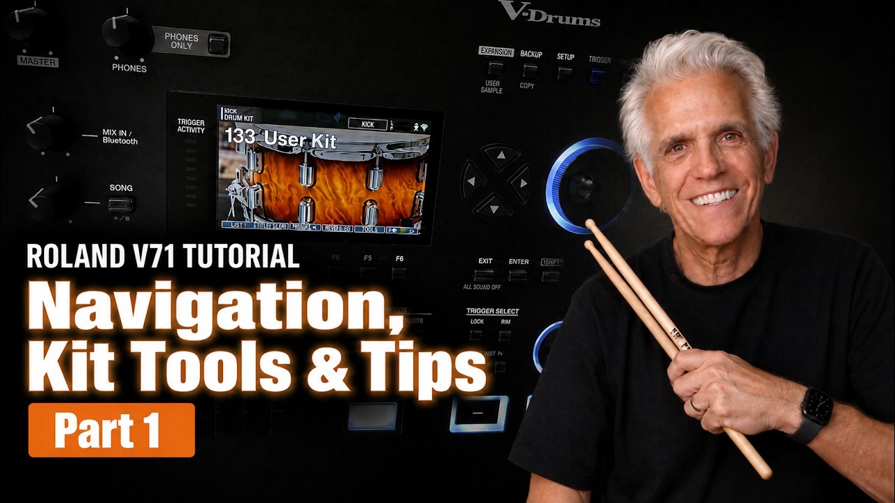 Roland V71 Tutorial: Navigation, Kit Tools, and Tips - Part 1 - YouTube