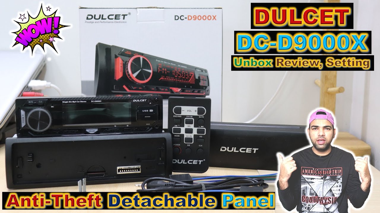 Dulcet DC D9000X Car Stereo Review Test Anti Theft Detachable Front Panel Bluetooth Mp3