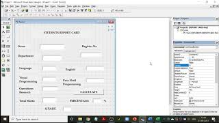 Program for Student's Report card in VB