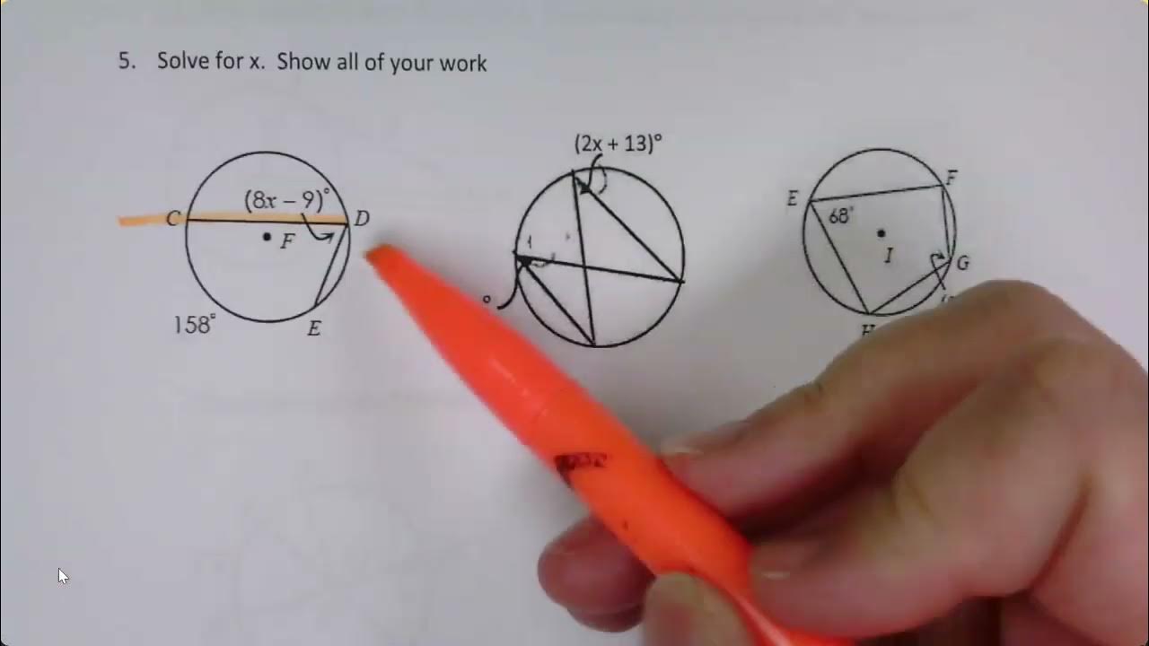 CIRCLES QUIZ REVIEW - YouTube