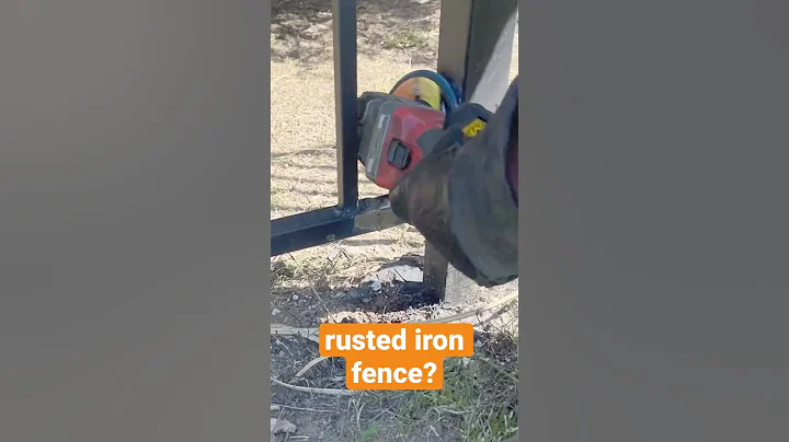iron fence repair Allen | repair rusted fence sections #shorts #fencepainting #ironfence