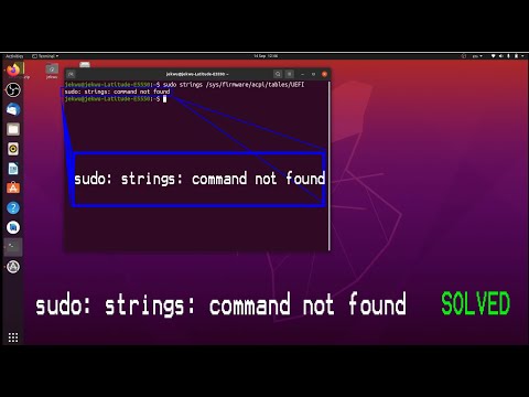 sudo: strings: command