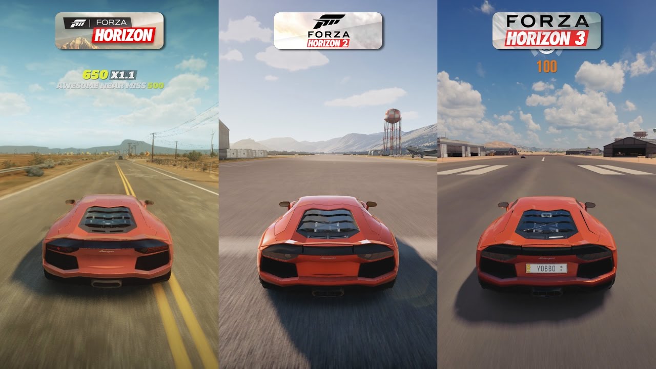 Forza Horizon 2 vs Forza Horizon 3 vs Forza Horizon 4 - Lamborghini Huracan  Sound Comparison 