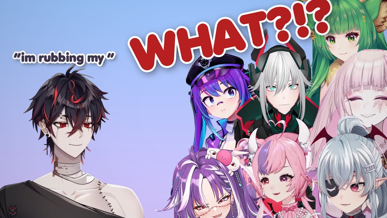 Kuro rubs his what? (VShojo Party Animals Collab)