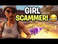 Angry RICH GIRL!  Tried to SCAM me! 😱🤣 (Scammer Get Scammed) Fortnite Save The World