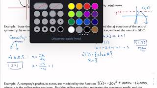 2.2, part 1A: Quadratic functions (IB Math AA HL 1)